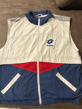 Vintage 90's Lotto Boris Becker Tennis Train Vest Jacket Sport Mens M